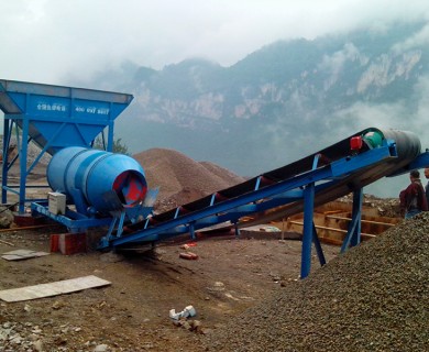 中交二公局畢都高速滾筒式洗石機工作現場(chǎng)