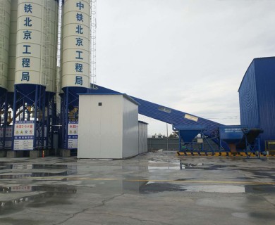中鐵北京工程局大興機場(chǎng)拌合站現場(chǎng)